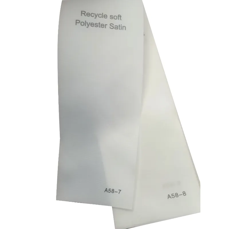 Label satin meddal wedi'i ailgylchu